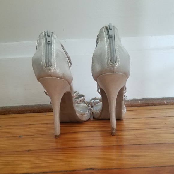 Call It Spring Silver Rhinestone Heels - Picture 3 of 4